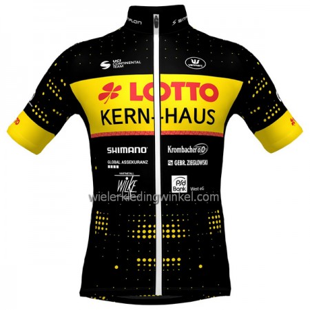 Wielershirt 2023 Lotto-Kern Haus Geel Zwart